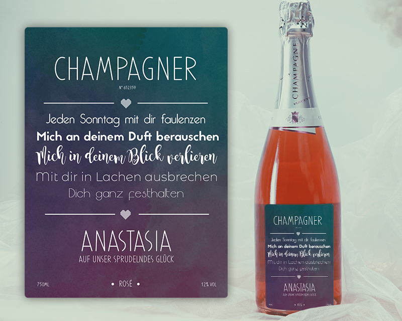 Flasche Rosé-Champagner Mon amour