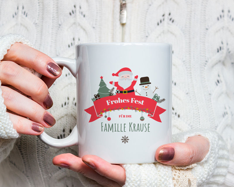 Personalisierte Tasse - Frohes Fest