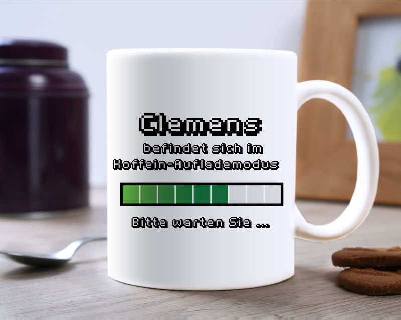 Personalisierte Tasse - Koffein-Aufladung