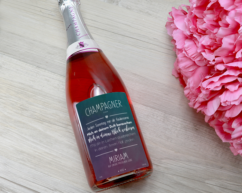 Flasche Rosé-Champagner Mon amour