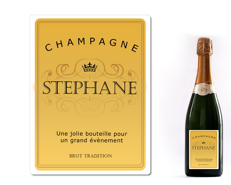 Personalisierte Champagner-Flasche Royale