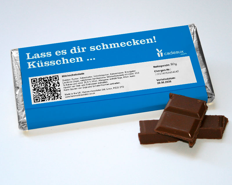 Bild 2 des Produkts Tafel Schokolade Geburtstag blau anzeigen