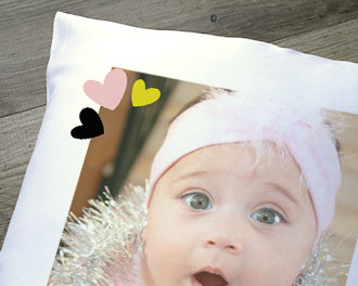 Bild 3 des Produkts Foto-Kissen Geburt Herz anzeigen