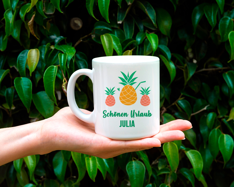 Personalisierbare Tasse - Sommer-Kollektion Ananas
