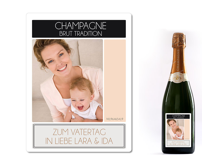 Champagner mit Foto Eleganz