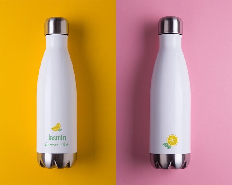 Bild 3 des Produkts Personalisierbare Isolierflasche aus Edelstahl - Zitrone anzeigen