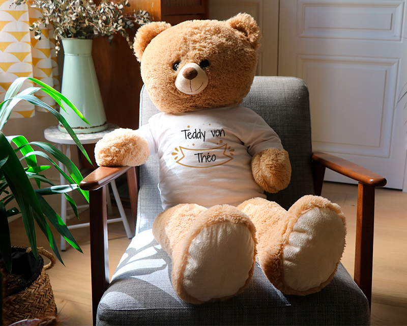 Bild 2 des Produkts Personalisierbarer Riesen-Teddybär - Vorname anzeigen