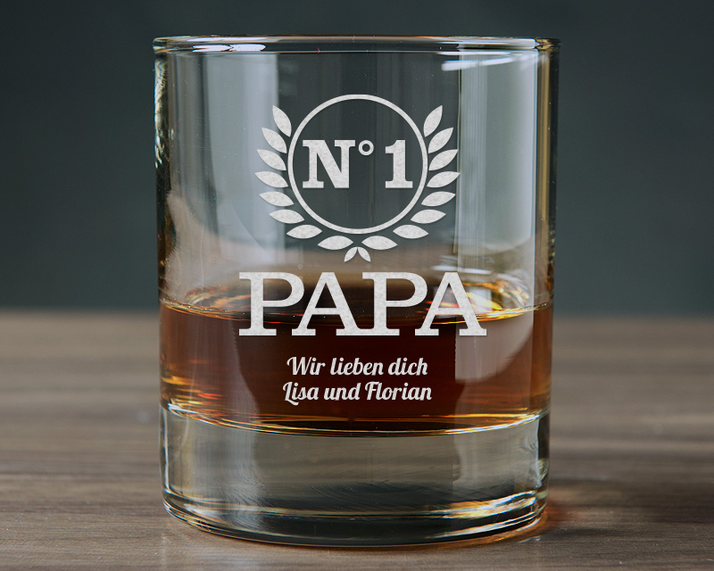 Personalisierbares Whiskyglas - Papa Nr. 1