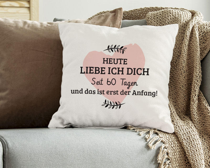 Personalisiertes Kissen - Ich liebe dich seit ...