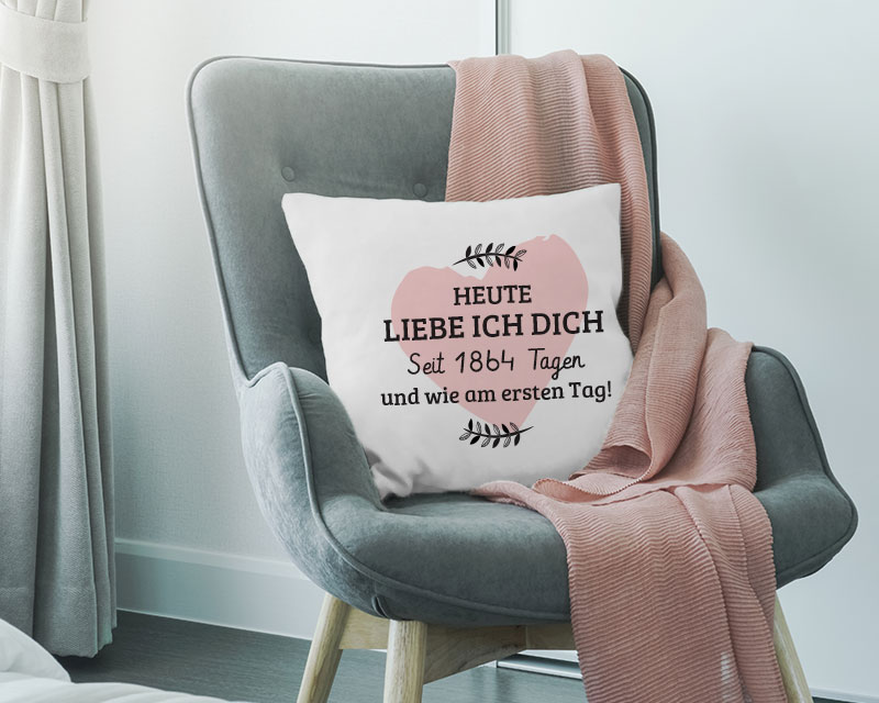 Personalisiertes Kissen - Ich liebe dich seit ...