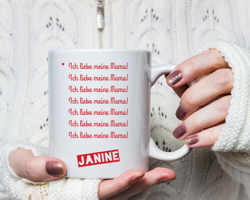 Personalisierte Tasse - "Ich liebe meine Mama"