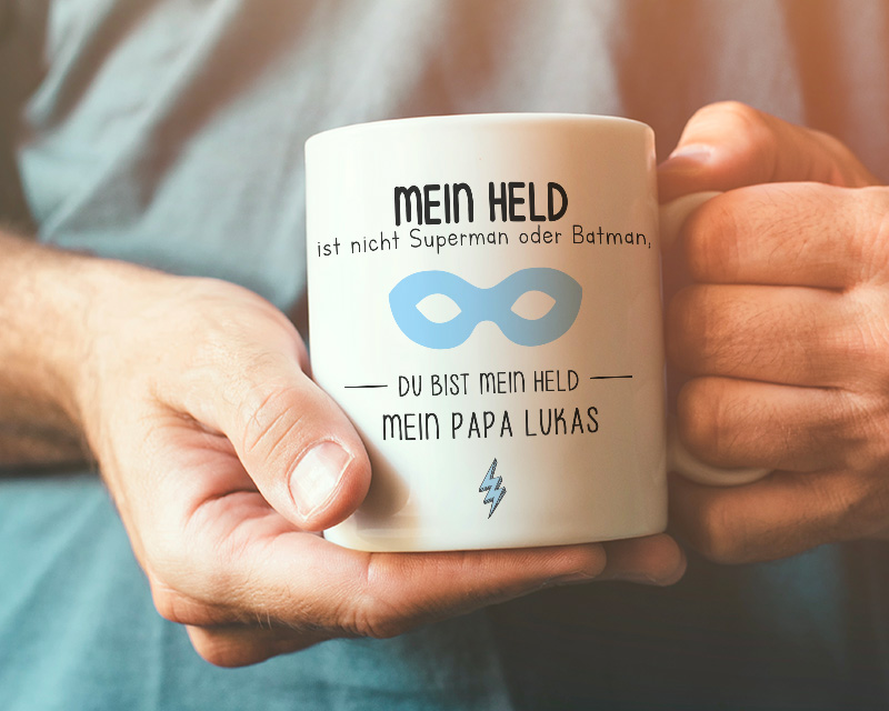 Personalisierte Tasse - Mein Held