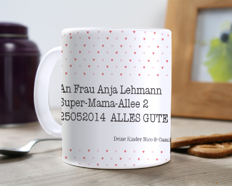 Personalisierte Foto-Tasse - Zärtlichkeit