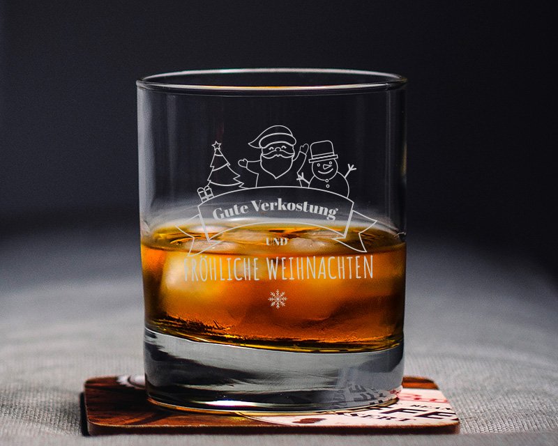 Personalisierbares Whiskyglas - Frohes Fest