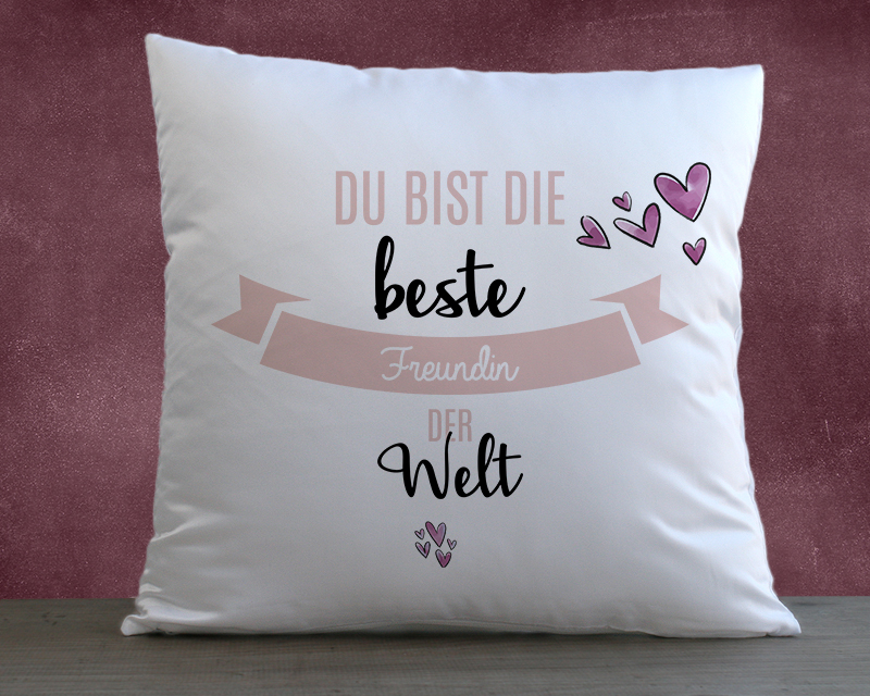 Personalisiertes Kissen - Du bist die Beste der Welt