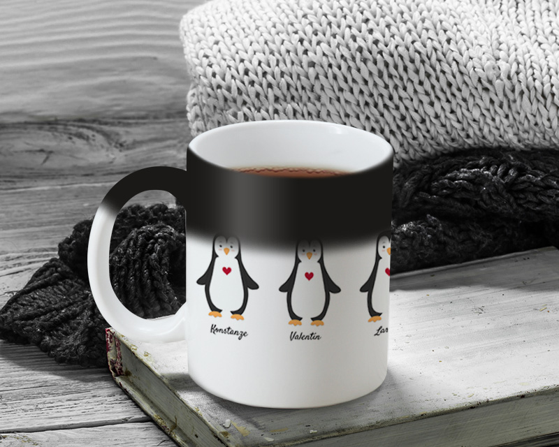 Personalisierte Tasse - Pinguin Familie
