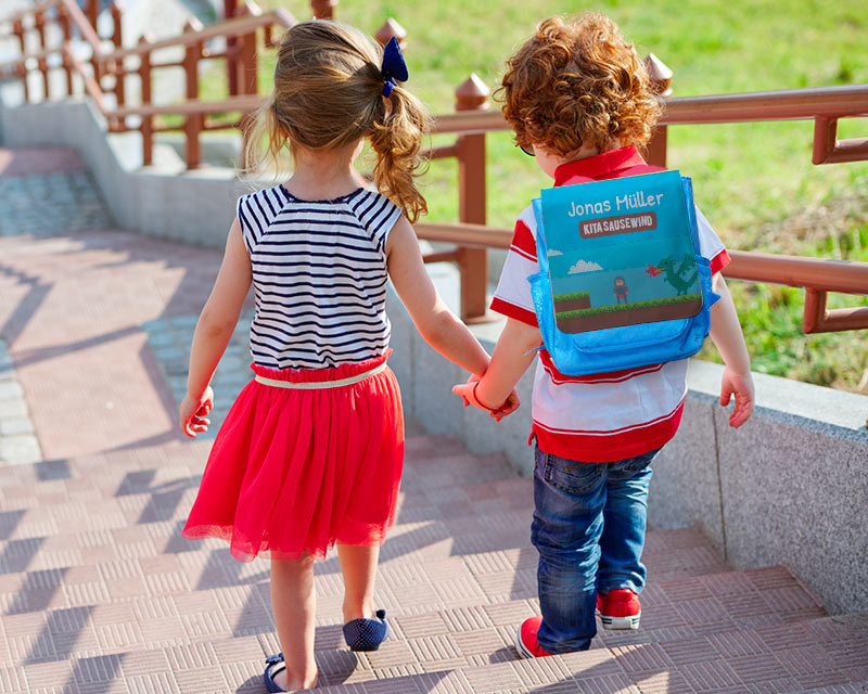 Personalisierbarer Rucksack für Kinder - Retro Videospiel - für Jungen