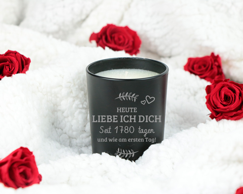 Personalisierbare Kerze - Ich liebe dich seit ...