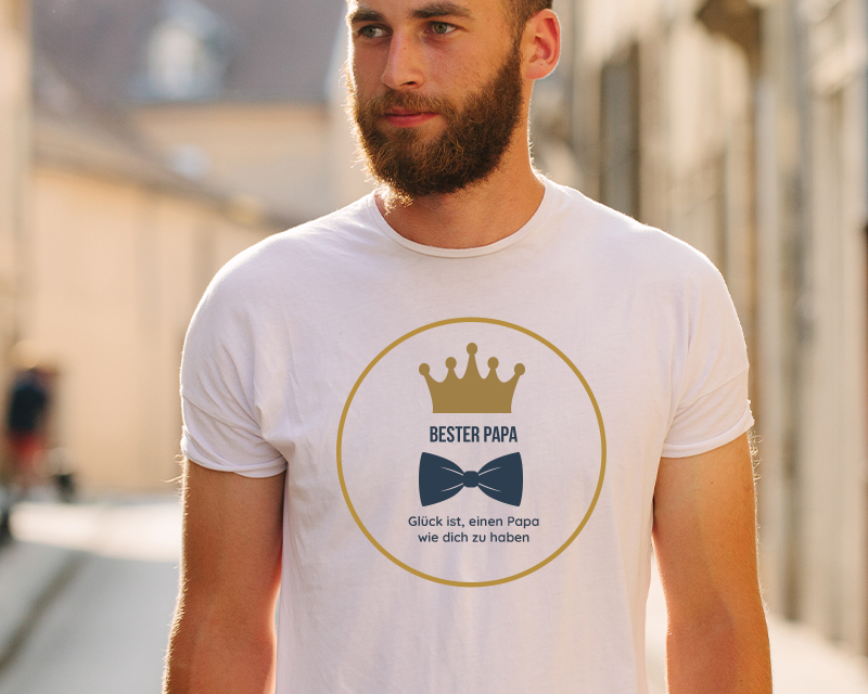 Bild 1 des Produkts Personalisierbares T-Shirt für Männer weiß - Papa Royal anzeigen