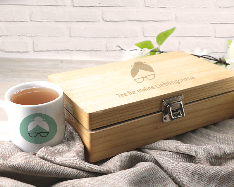 Geschenk-Set Teebox und Tasse