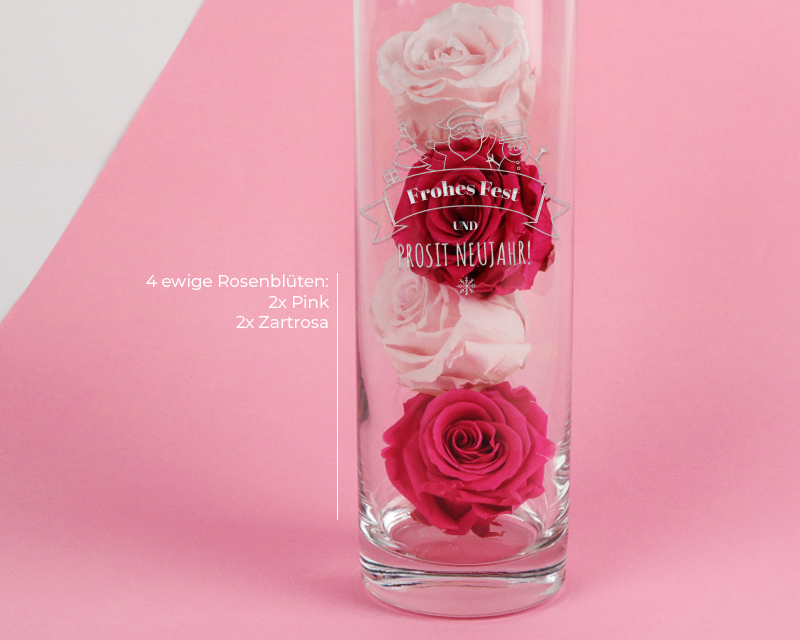 Bild 2 des Produkts Personalisierbare Vase mit Gravur - Frohes Fest anzeigen