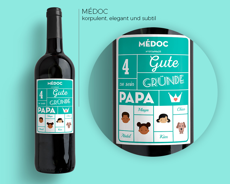 Bild 3 des Produkts Weinflasche Die guten Gründe Papa zu sein anzeigen