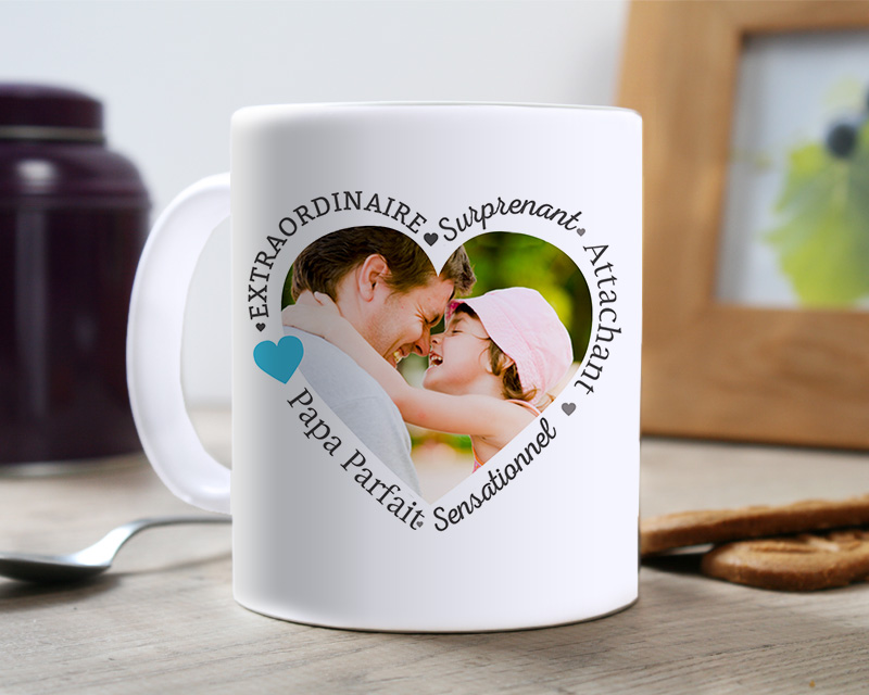 Personalisierte Foto-Tasse - Liebe Worte für Papa