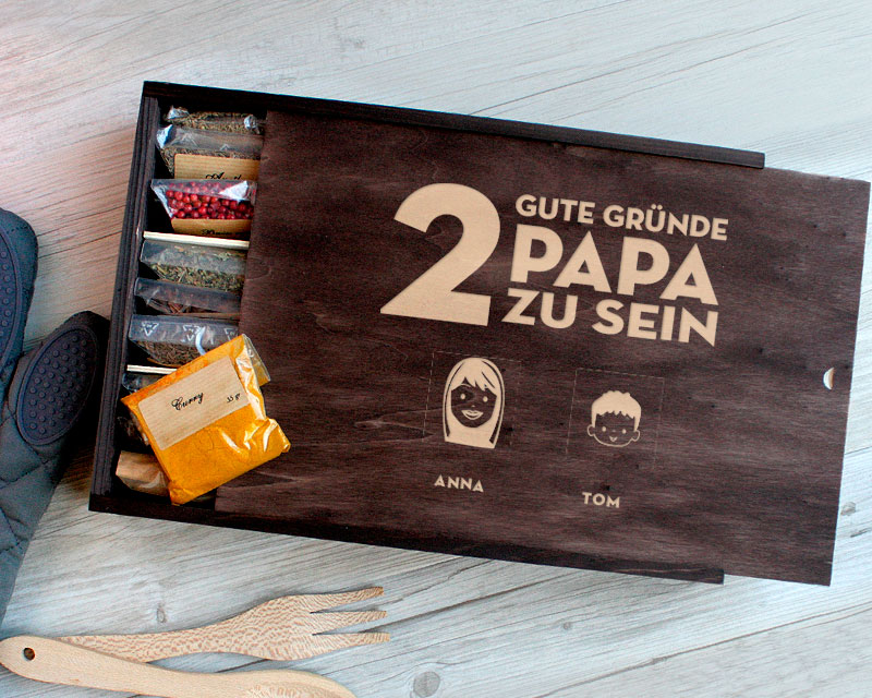 Großes Gewürz-Geschenk-Set mit 36 Gewürzen aus aller Welt - Die guten Gründe Papa zu sein