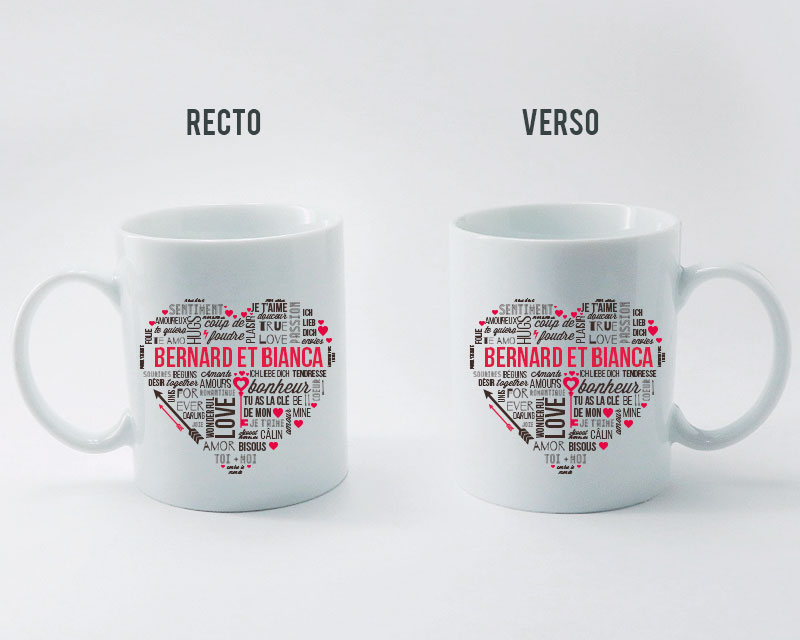 Bild 2 des Produkts Personalisierte Tasse - Liebesbotschaft anzeigen