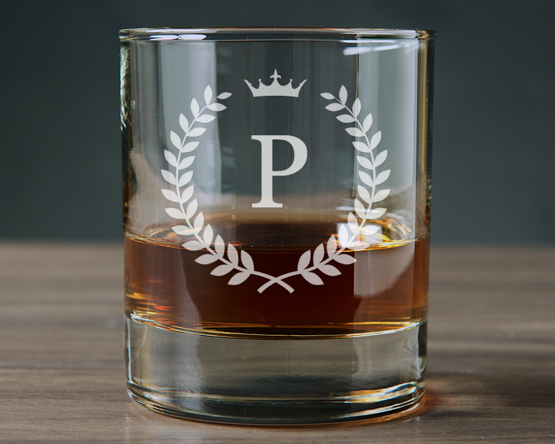 Personalisierbares Whiskyglas - Monogramm Royal