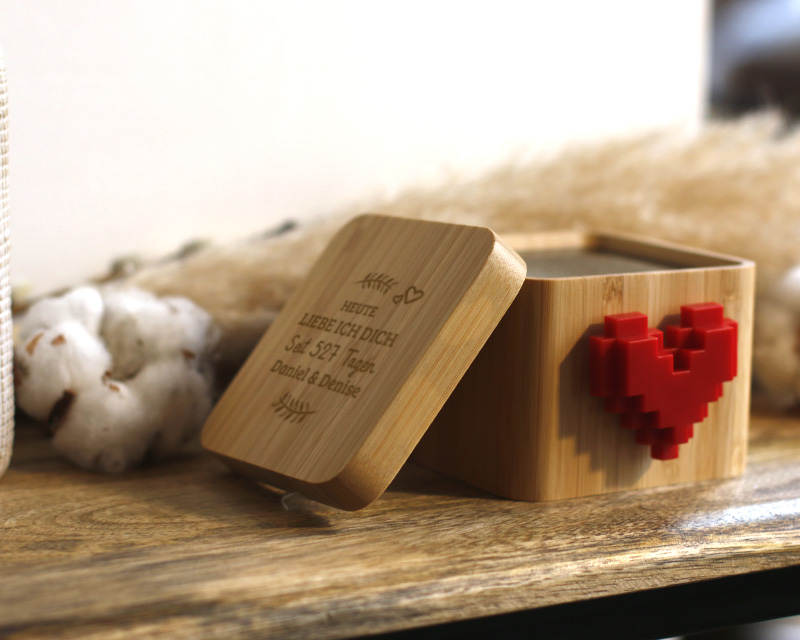 Lovebox - Interaktive Box für Liebesbotschaften - Heute liebe ich dich schon seit... Tagen