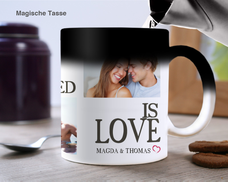 Personalisierte Foto-Tasse - All we need is Love