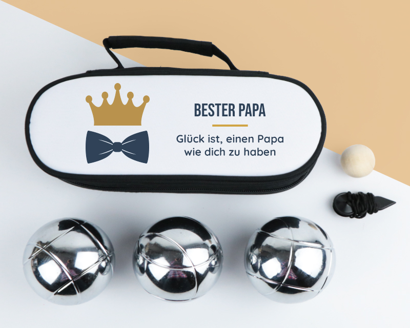 Personalisierbare Boule-Tasche 3er-Set - Papa Royal