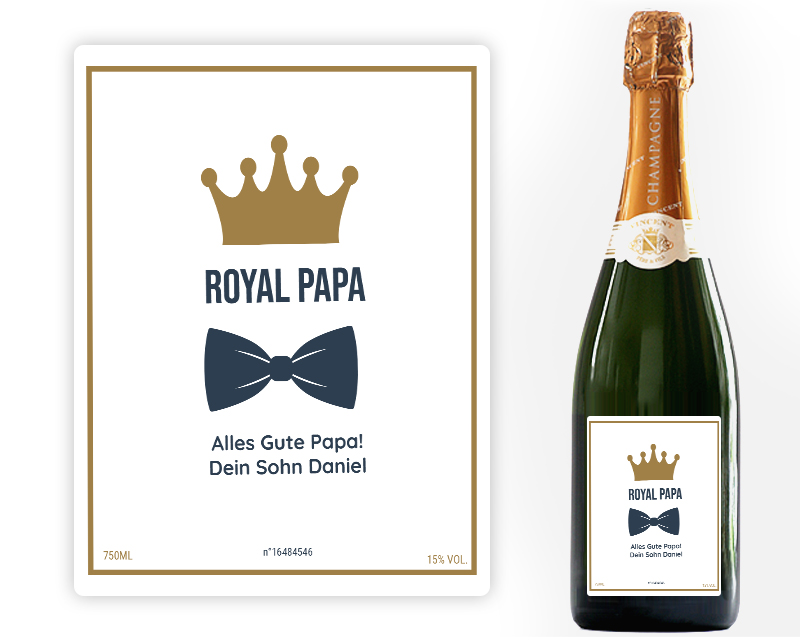 Bild 2 des Produkts Personalisierbarer Champagner - Papa Royal anzeigen