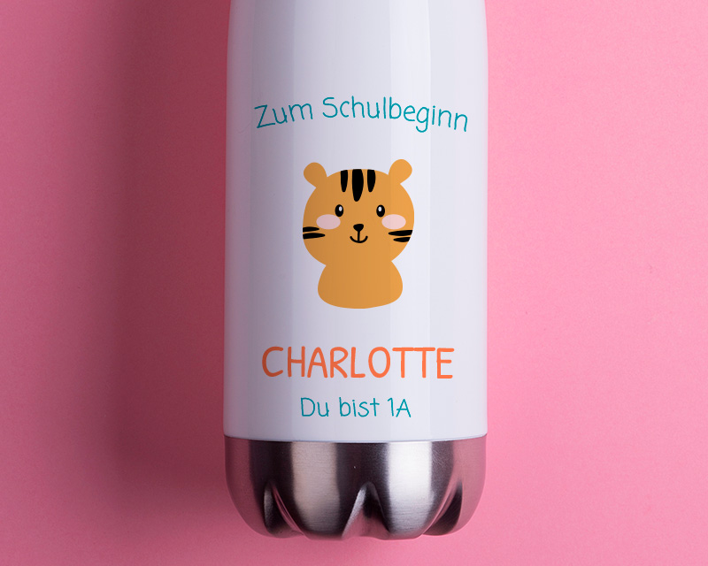 Personalisierbare Isolierflasche aus Edelstahl - Kollektion Tiere