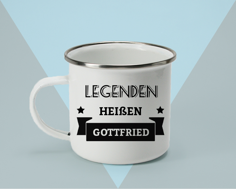 Personalisierte Emaille-Tasse - Legenden