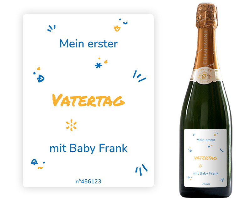 Personalisierbarer Champagner - Mein erster Vatertag