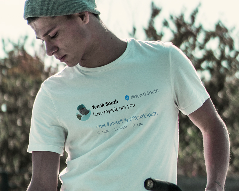 Personalisierbares T-Shirt für Männer Weiß - Berühmter Tweet
