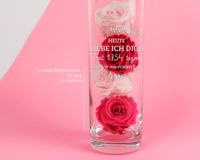 Personalisierbare Vase - Ich liebe dich seit ...