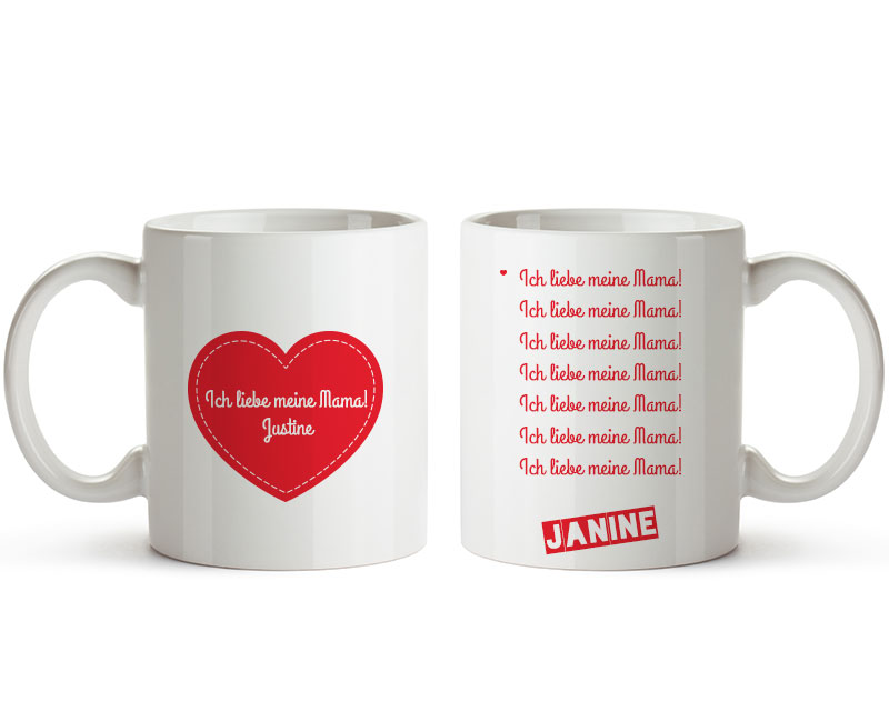 Personalisierte Tasse - "Ich liebe meine Mama"