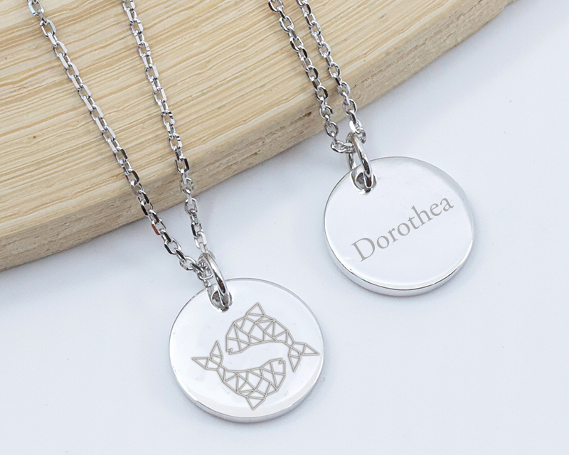 Bild 2 des Produkts Personalisierte Halskette aus Silber - Sternzeichen anzeigen