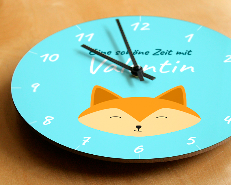 Bild 3 des Produkts Personalisierbare Uhr - Kleiner Fuchs anzeigen