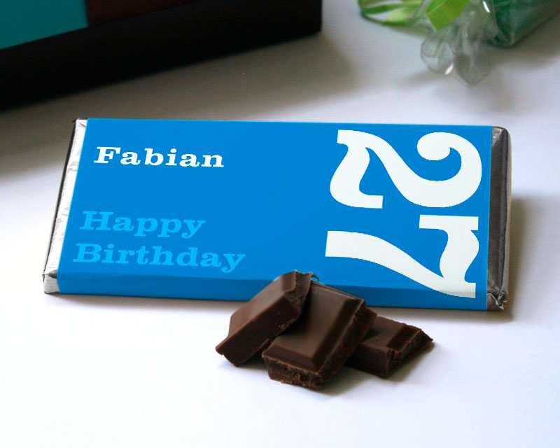Bild 3 des Produkts Tafel Schokolade Geburtstag blau anzeigen