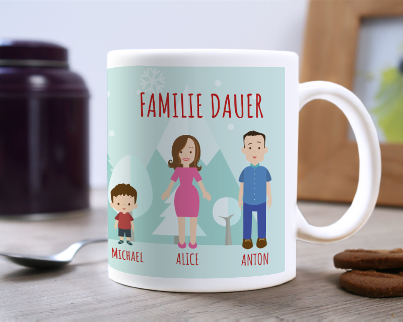 Personalisierte Tasse - Family Circus Weihnachten