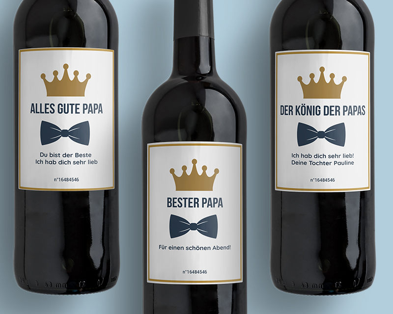 Bild 4 des Produkts Personalisierbare Bordeaux-Weinflaschen - Papa Royal anzeigen