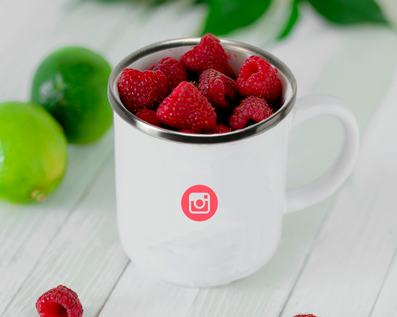 Personalisierbare Emaille-Tasse - Instamoment