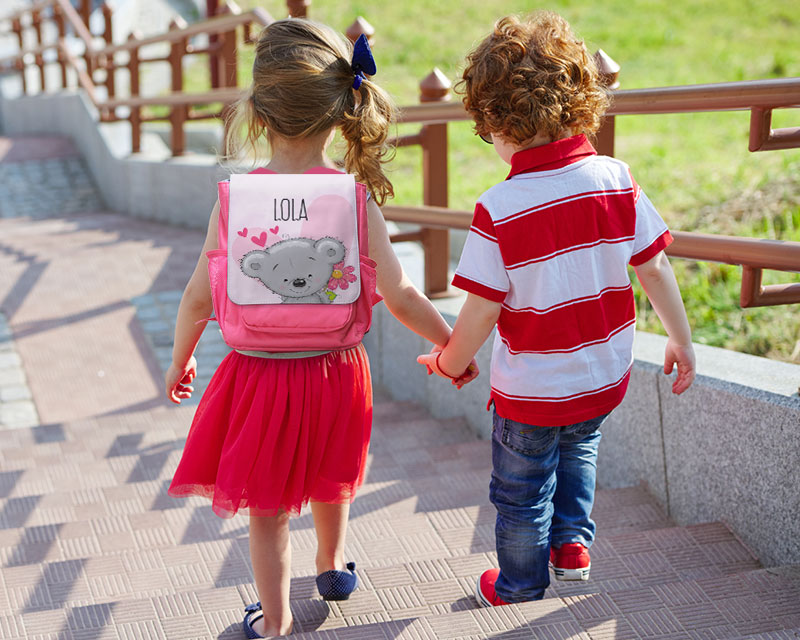 Bild 3 des Produkts Personalisierbarer Rucksack für Kinder mit Federmappe Bärchen anzeigen