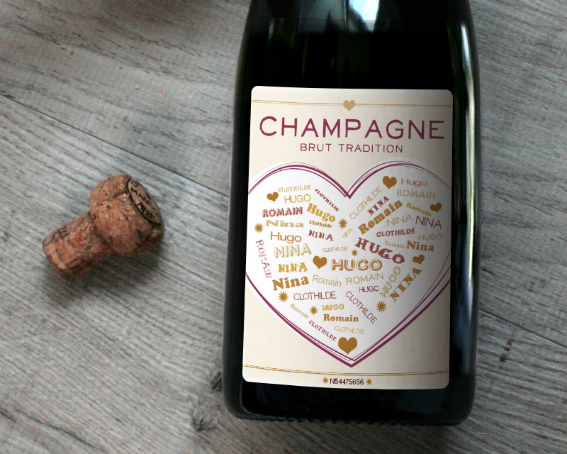 Bild 2 des Produkts Champagner Herz Familie anzeigen