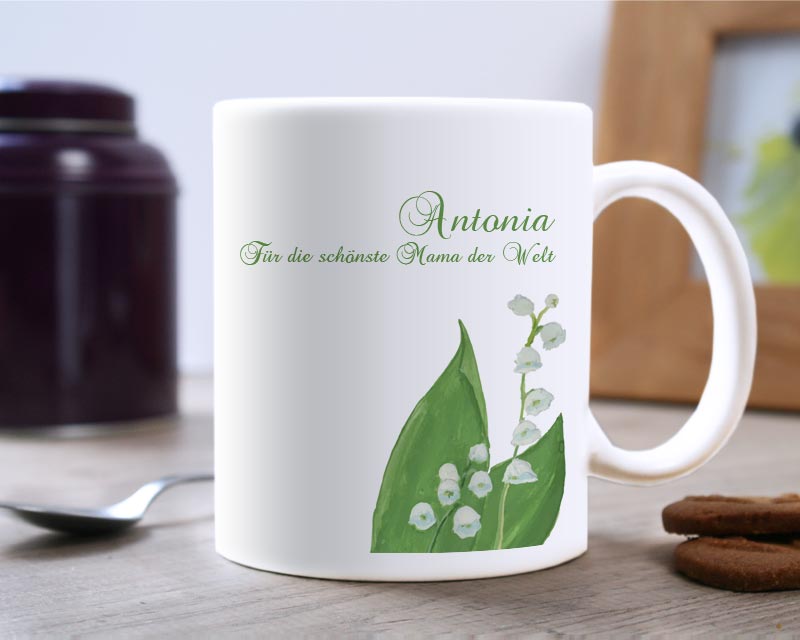 Personalisierte Tasse - Maiglöckchen