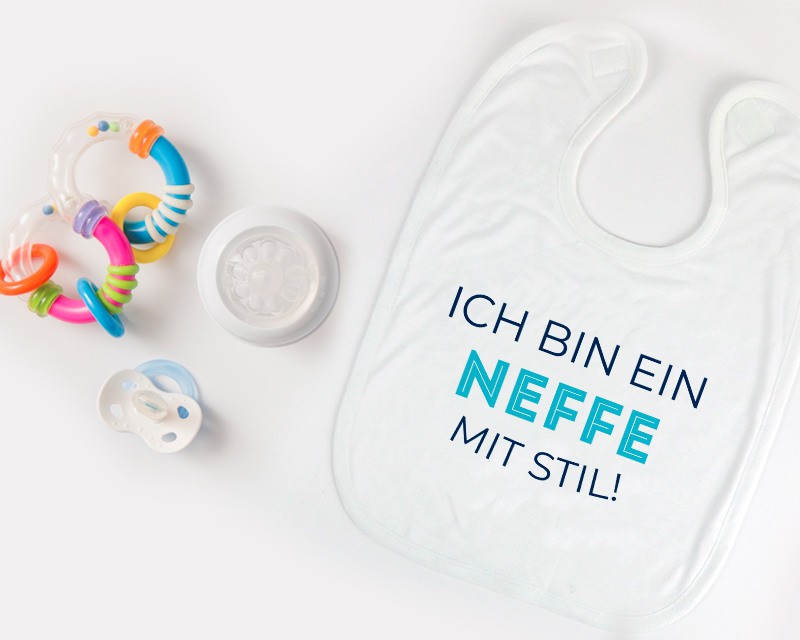 Personalisierbares Baby Lätzchen - Kollektion 'Ich hab's drauf' - Modell Blau